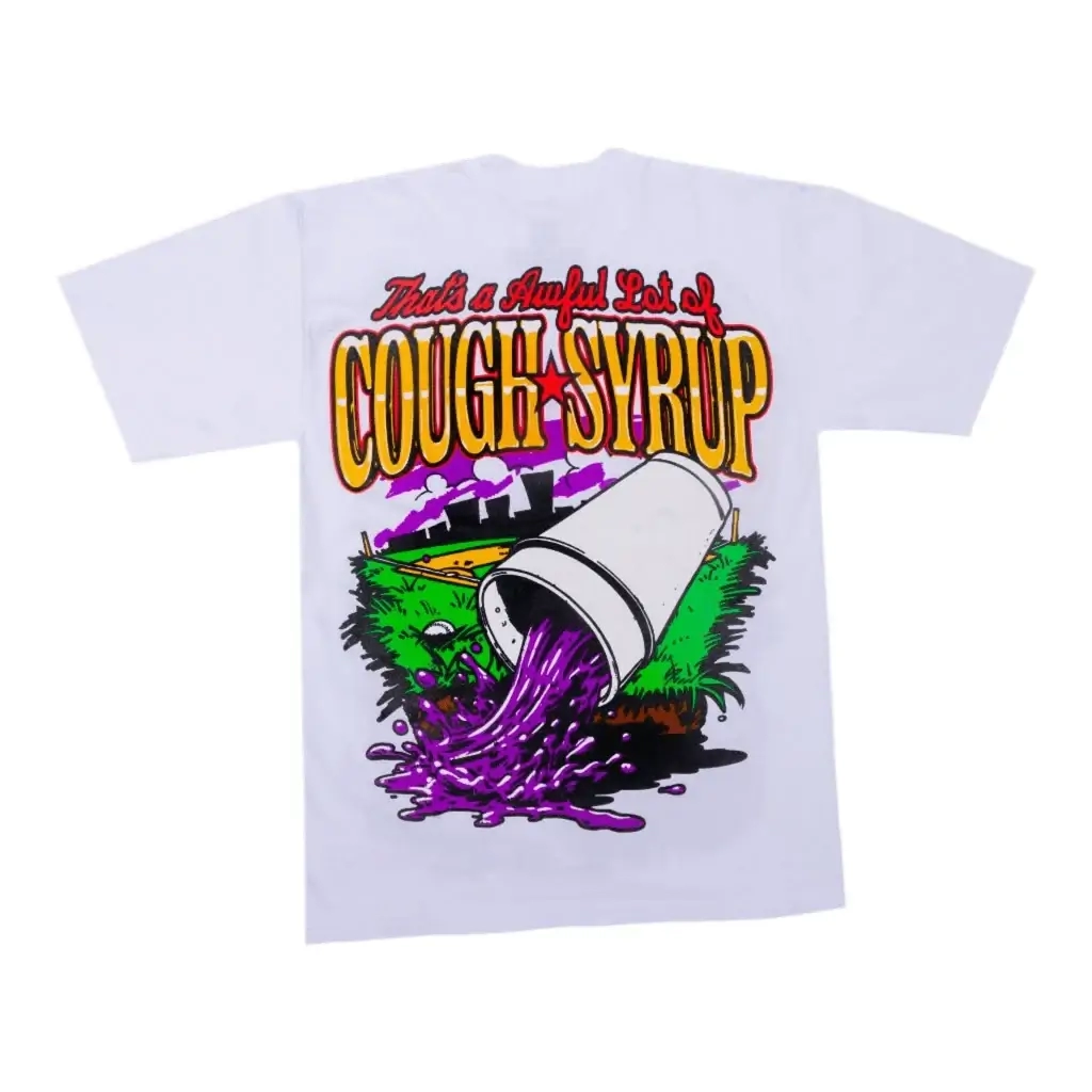 Cough Syrup Baseball Tee White